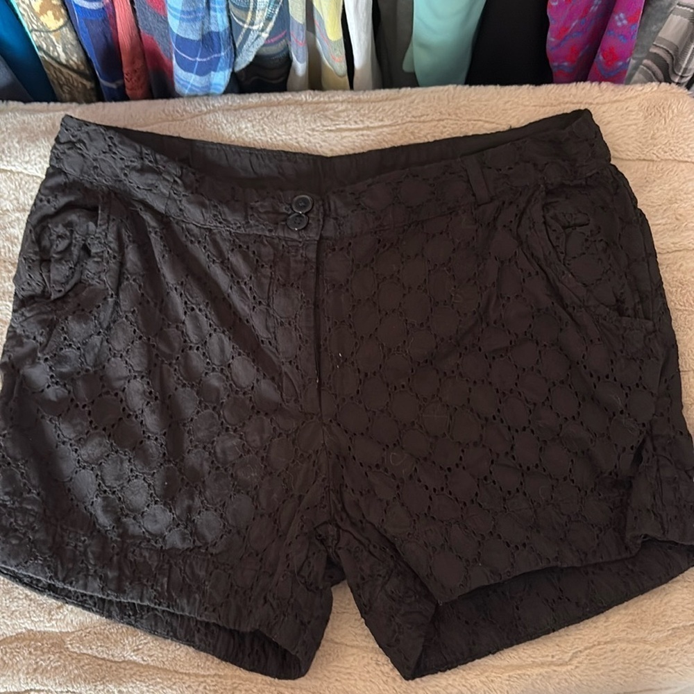 Jess Eyelet Material Shorts